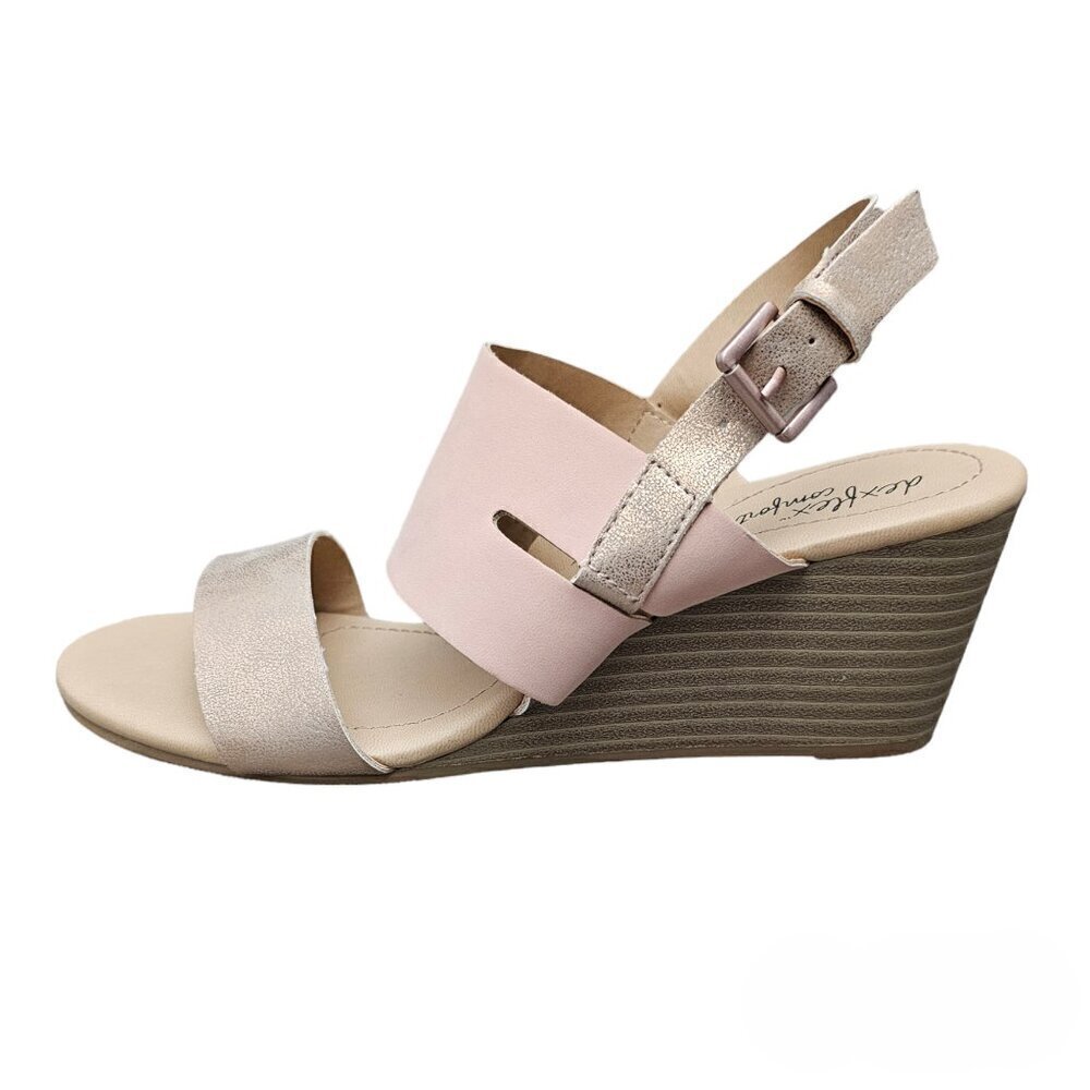 Dexflex Comfort Trance Blush Wedge Slingback Sandal